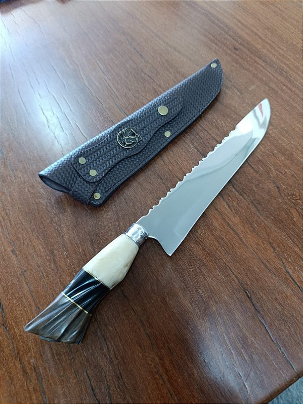 Faca Artesanal 10" em Inox Cirúrgico – Corte Preciso, Resistência