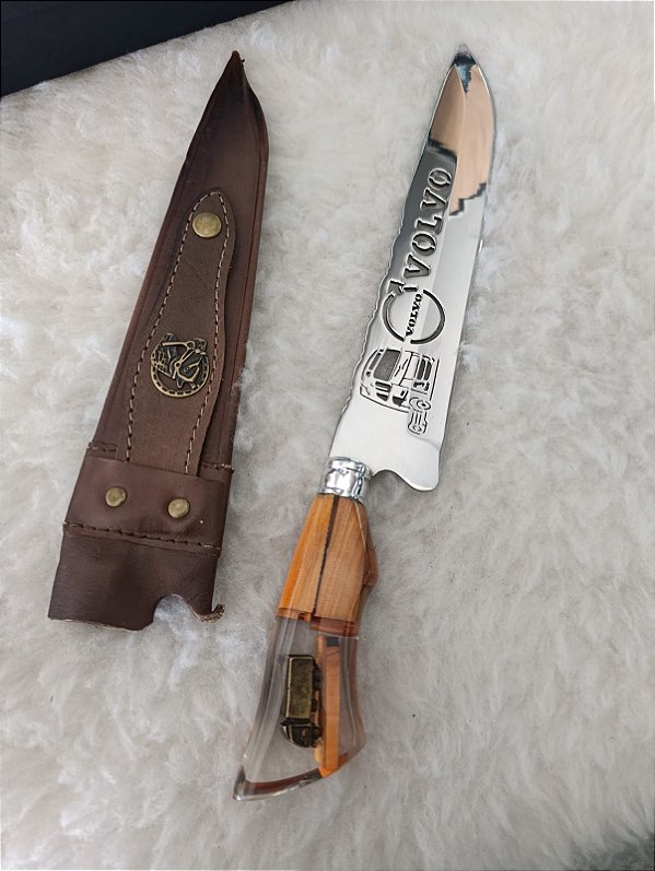 FACA 10" CHURRASCO "PÉ NA ESTRADA VOLVÃO"