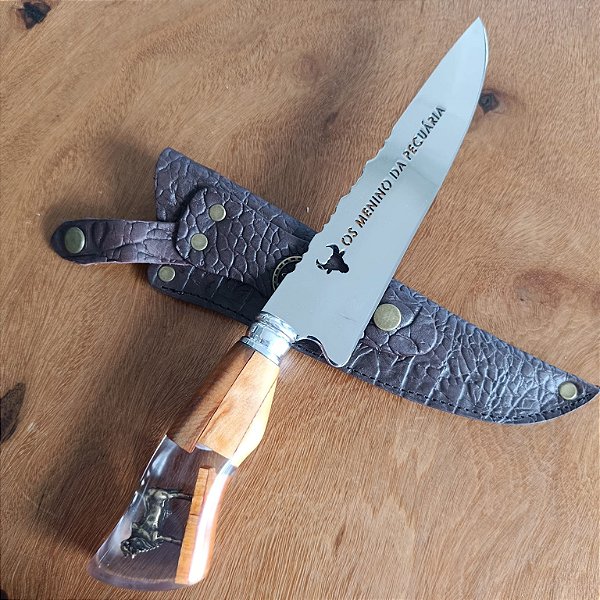 FACA ARTESANAL 8" HIBRIDA "OS MENINOS DA PECUÁRIA"