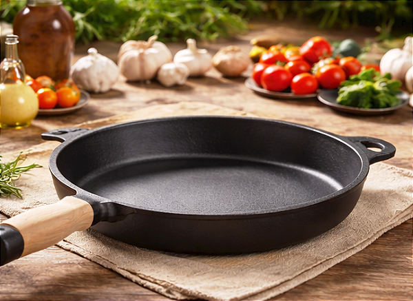 Frigideira de Ferro N22 sem Tampa Resistente para Frituras e Grelhados