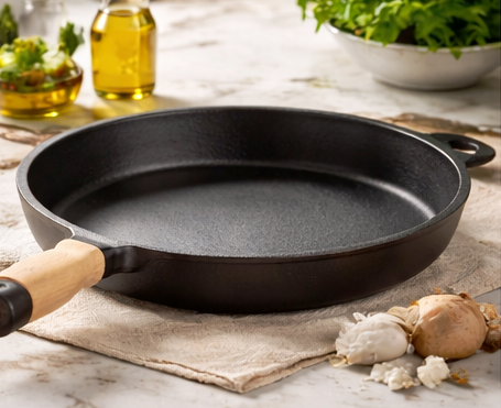 Frigideira de Ferro N26 sem Tampa Resistente para Frituras e Grelhados