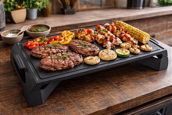 Rechaud a Álcool em Ferro Fundido Libaneza para Fondue, Carnes e Mesa Posta