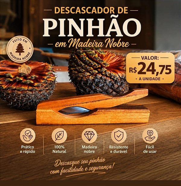 🌰 DESCASCADOR DE PINHÃO 🌰
