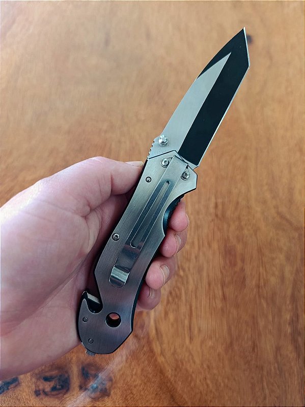 CANIVETE TÁTICO SEMI-AUTOMÁTICO 3 EM 1 ⚡