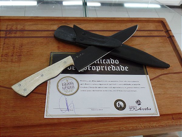 Faca D'avila 8” em Aço Carbono 5160, fosfatizada.