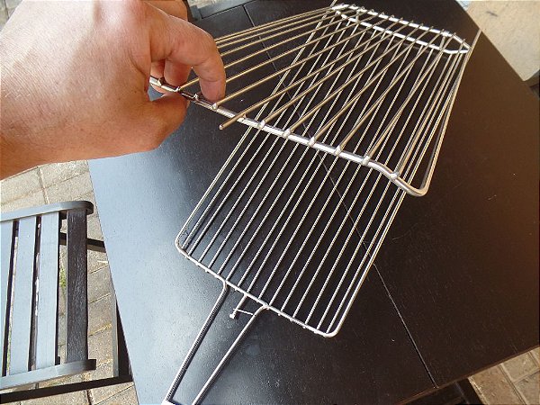 Grelha Para Peixe Em Aço INOX 30x50cm