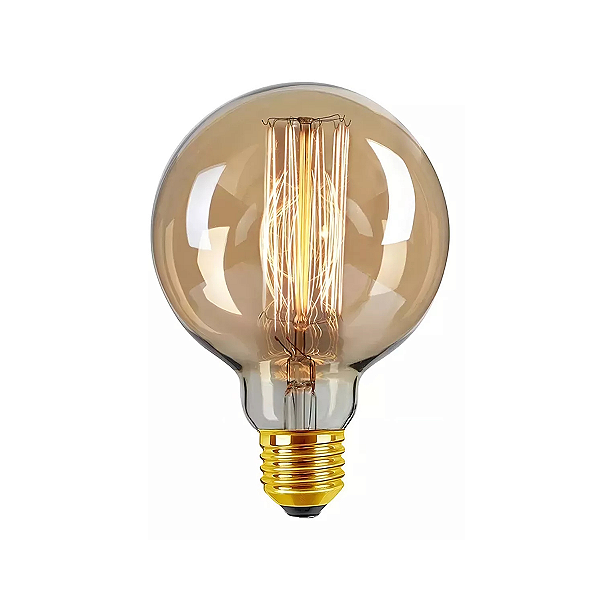 Lâmpada Filamento Carbono G80 Retrô Vintage 40w Branco Quente Bivolt ILAG80