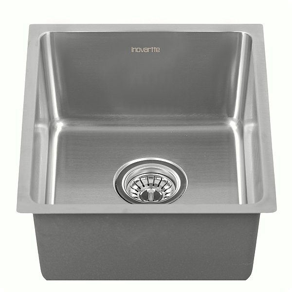 Cuba Aço Inox 304 Cromada 44x38 cm Moderna com Válvula Inovartte ICB05