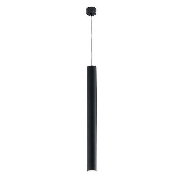 Pendente Tubo Tubeto Metal Preto Lustre Cozinha Ilha Quarto Escritório 4cmx40cm Lâmpada Led Inclusa INL44