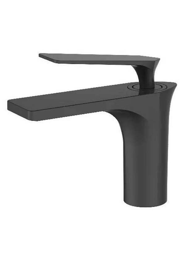 Torneira Monocomando Bica Baixa Preto Fosco Luxo Banheiro Lavabo Inovartte IN38