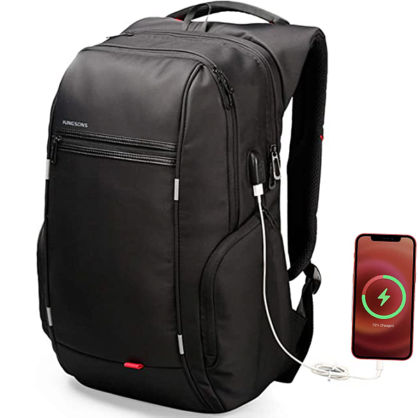 Mochila Kingsons Usb Resistente A Água E Material Cortante impermeável anticorte refletor notebook
