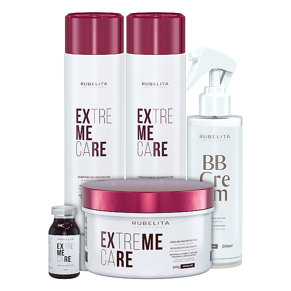 Kit Extreme Care Reconstrução Capilar + Ampola 15ml + BB Cream