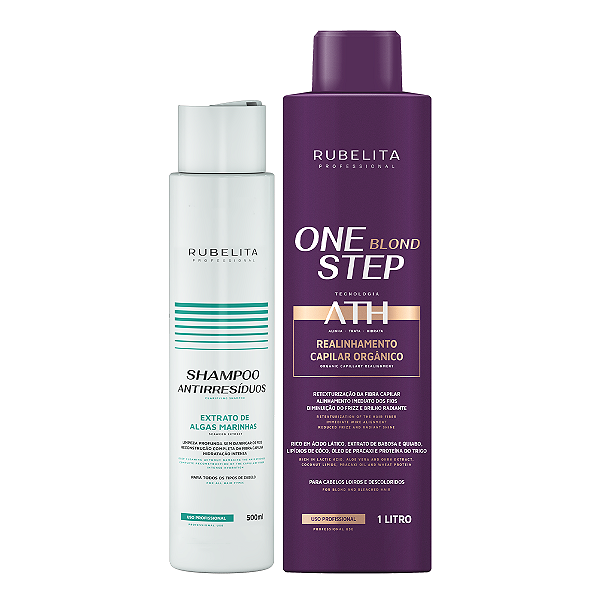 Kit Progressiva One Step Blond 1L + Shampoo Antirresíduo