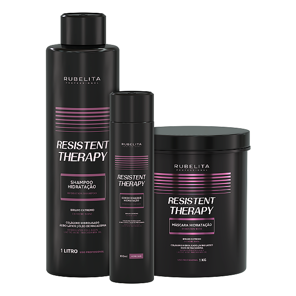 Kit Resistent Therapy Shampoo 1L + Máscara 1KG + Condicionador 300ml