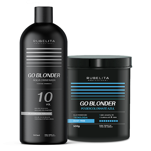 Kit Completo Go Blonder (Água Oxigenada + Pó Descolorante Azul)