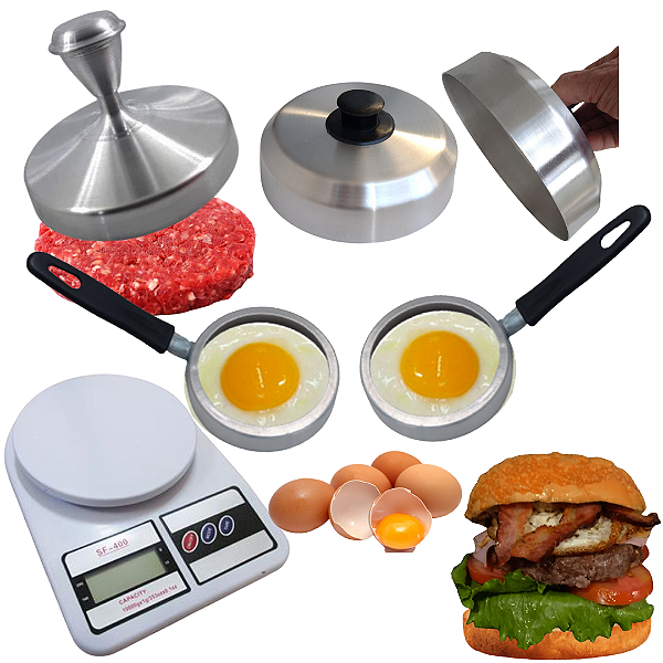 Kit Completo Modelador Hambúrguer Gourmet Profissionais