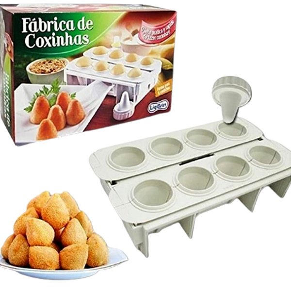 Forma Manual para Fazer Coxinhas com 8 Cavidades em Plástico