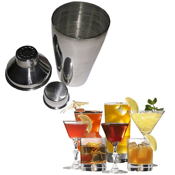 Coqueteleira de Alumínio para Caipirinha e Drinks - Kit Barman