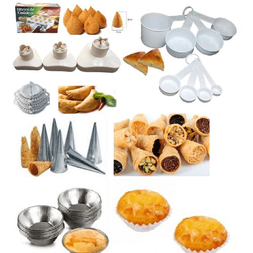 Kit Modelador de Salgados: Coxinhas, Pastéis e Esfihas