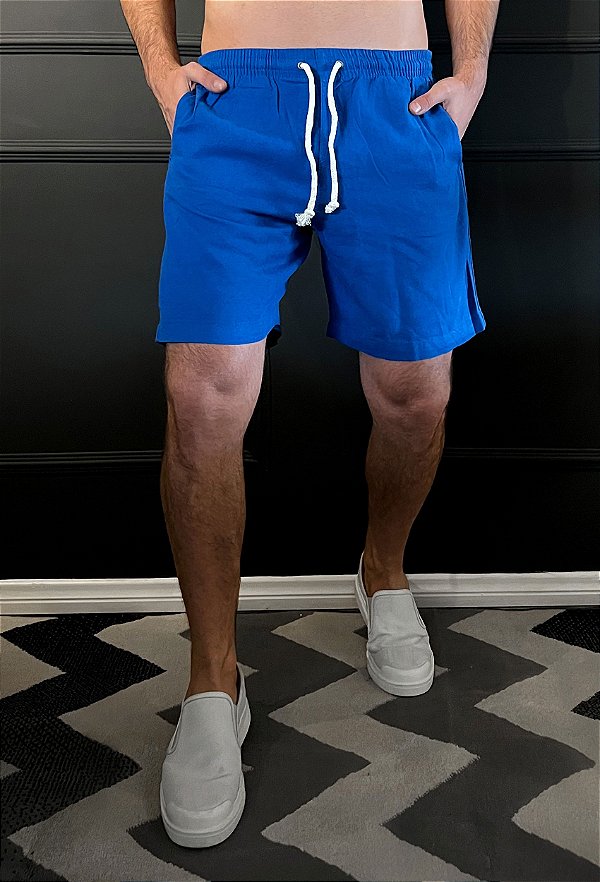 Short Linho Azul Royal Vidic