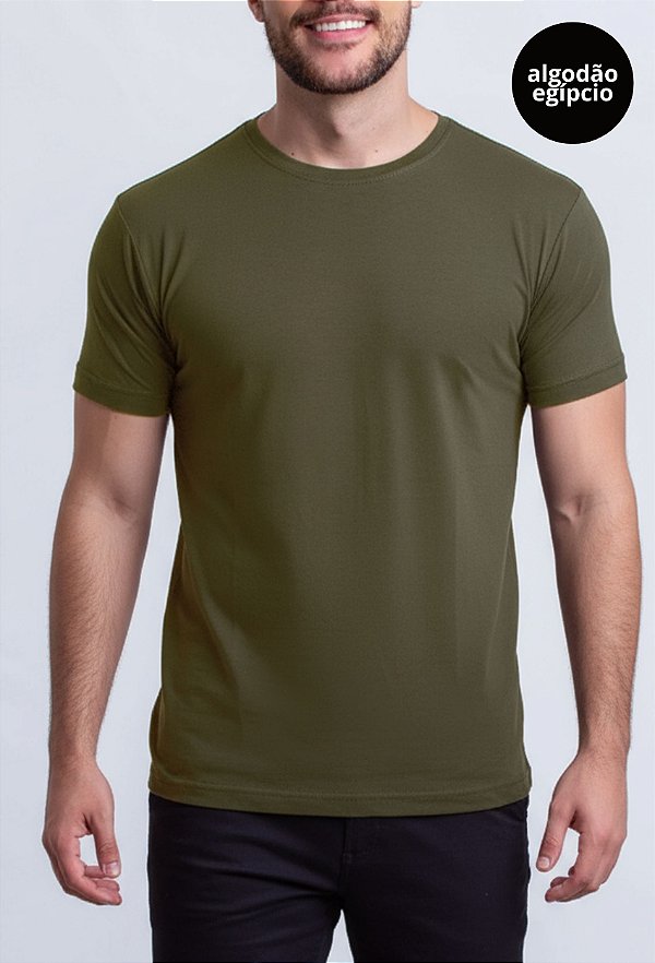 Camiseta Algodão Egípcio Vidic Gola Redonda Verde