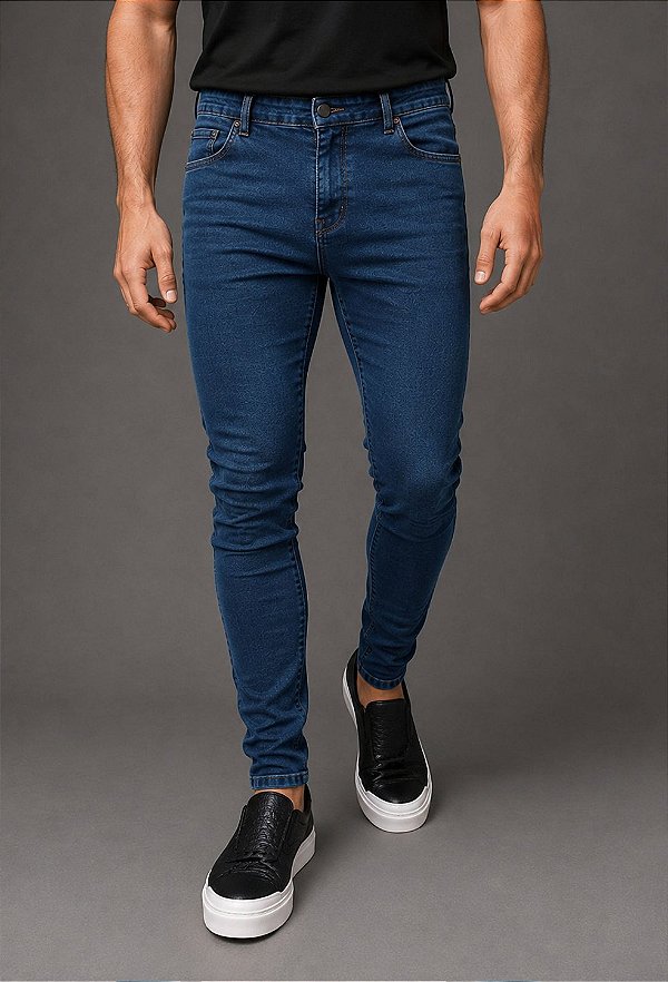Calça Jeans Skinny Azul Clássico