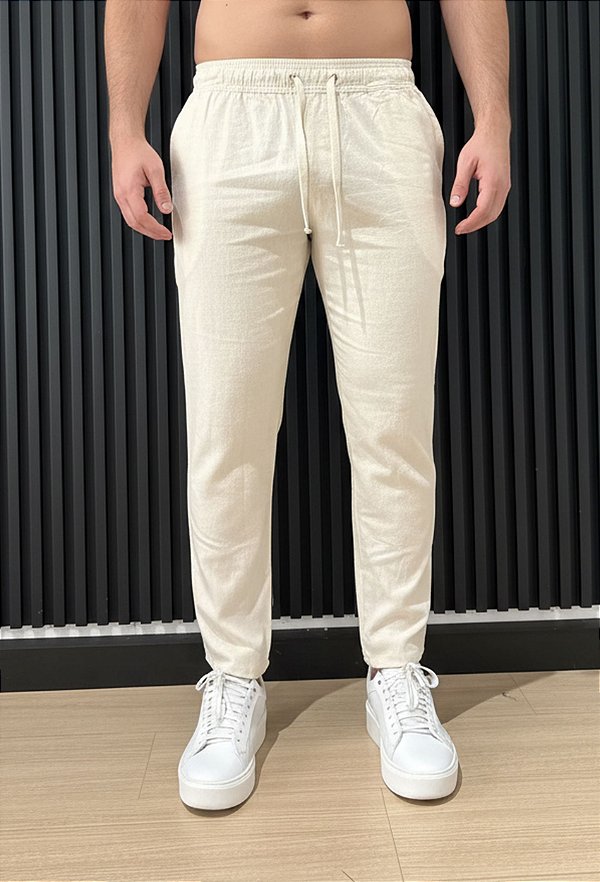 Calça Linho Natural Vidic