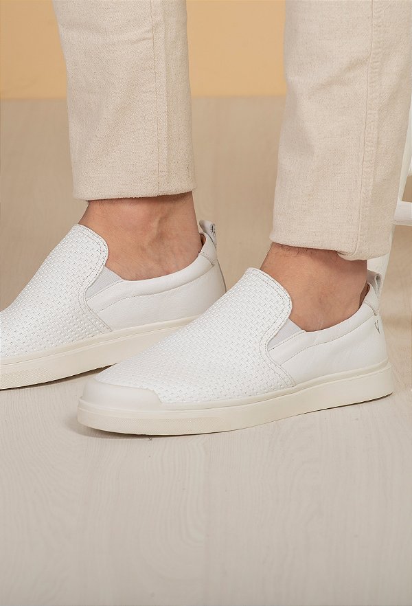 Slip On Branco Tressê Vidic
