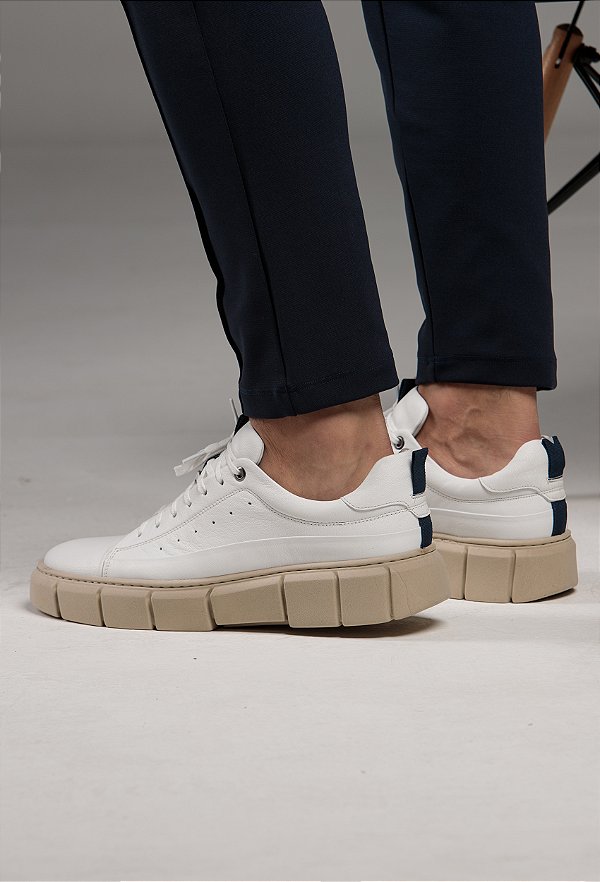 Tênis Sneaker Vidic Santorini Branco