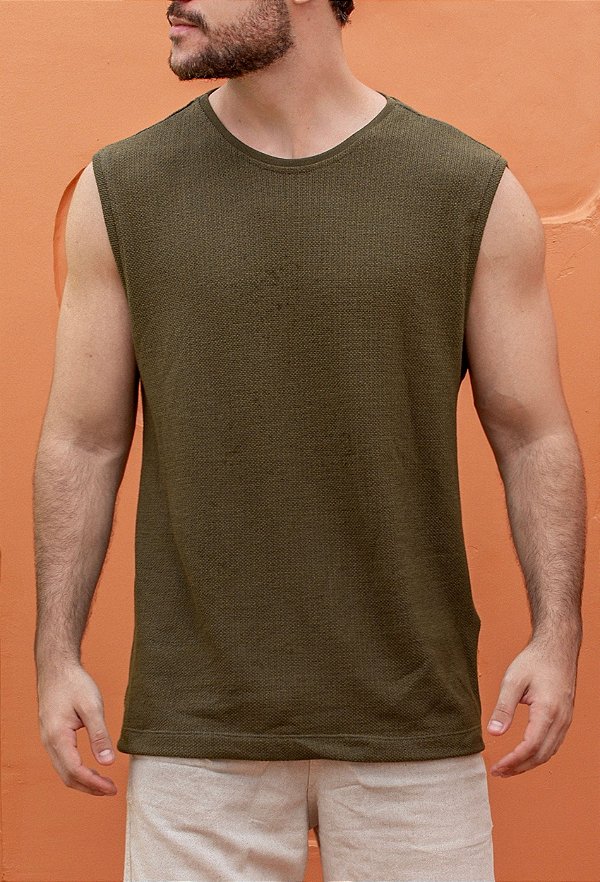 Regata Machão Verde Texturizada Vidic