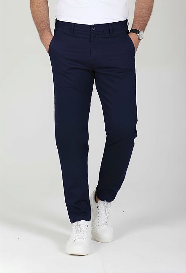 Calça Alfaiataria Slim Vidic Marinho