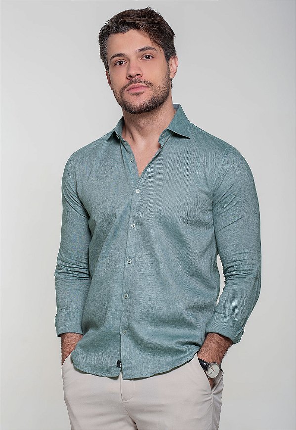 Camisa oxford verde hotsell