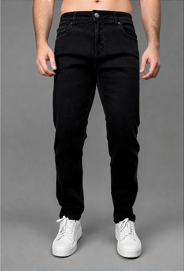 Calça Jeans Slim Black
