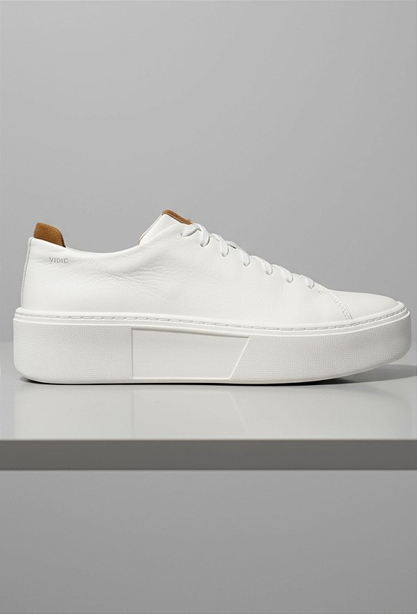 Sneaker Vidic Capri Branco e Whisky