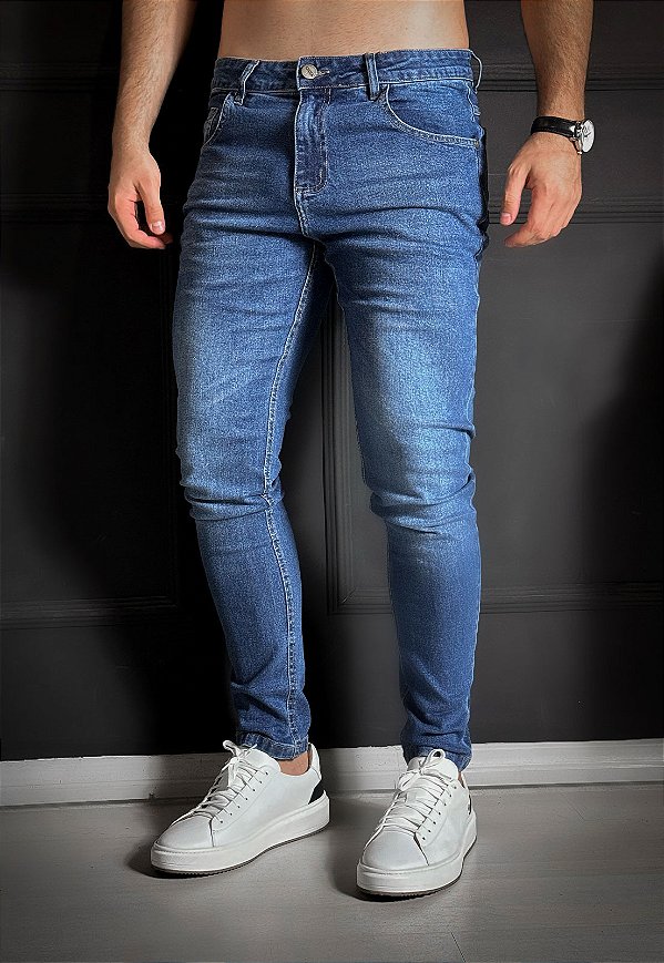 Calça Jeans Skinny Azul