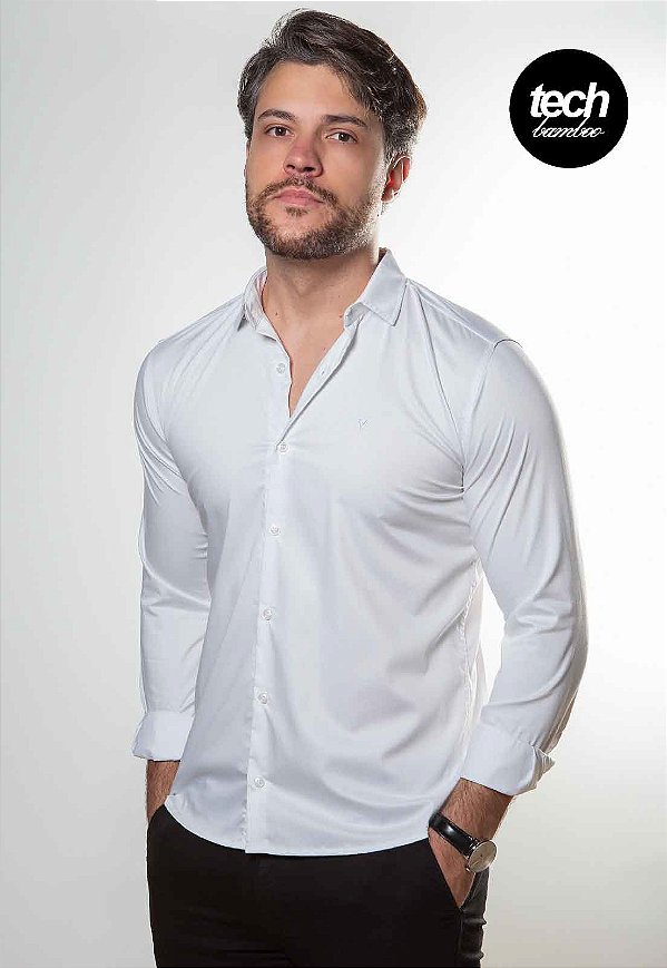 Camisa Tech Bamboo Branca Vidic