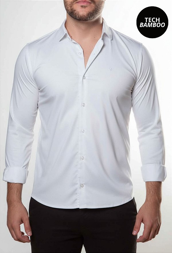 Camisa Tech Bamboo Branca Vidic
