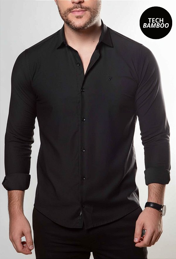 Camisa Tech Bamboo Preta Vidic
