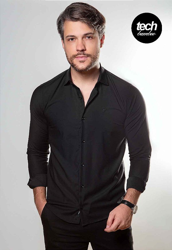 Camisa Tech Bamboo Preta Vidic