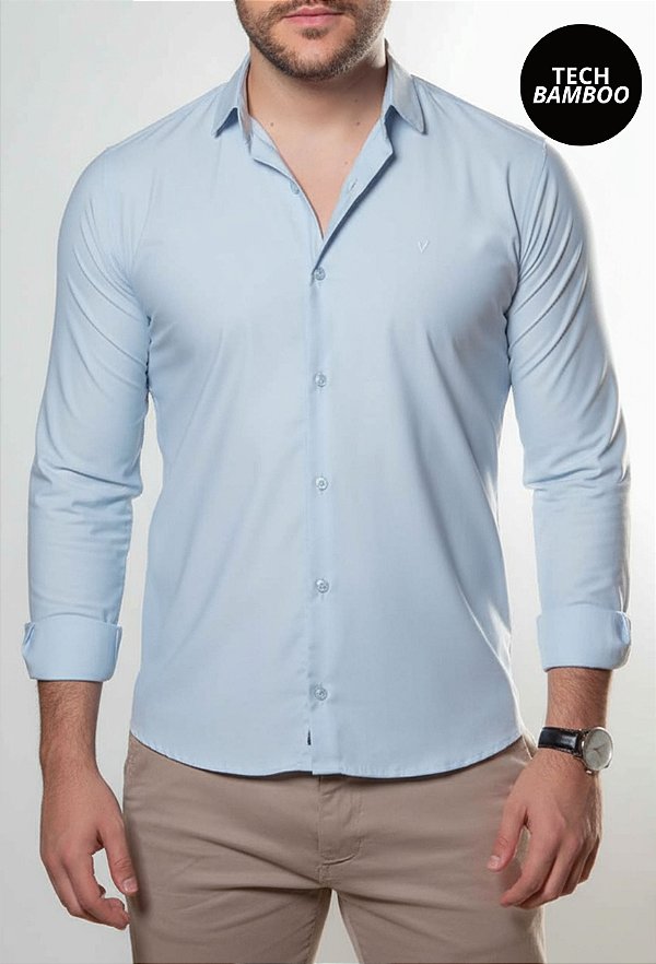 Camisa Tech Bamboo Azul Bebe Vidic