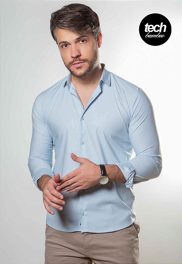 Camisa Tech Bamboo Azul Bebe Vidic