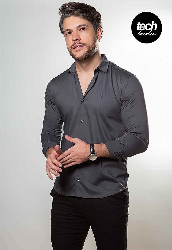 Camisa Tech Bamboo Cinza Vidic