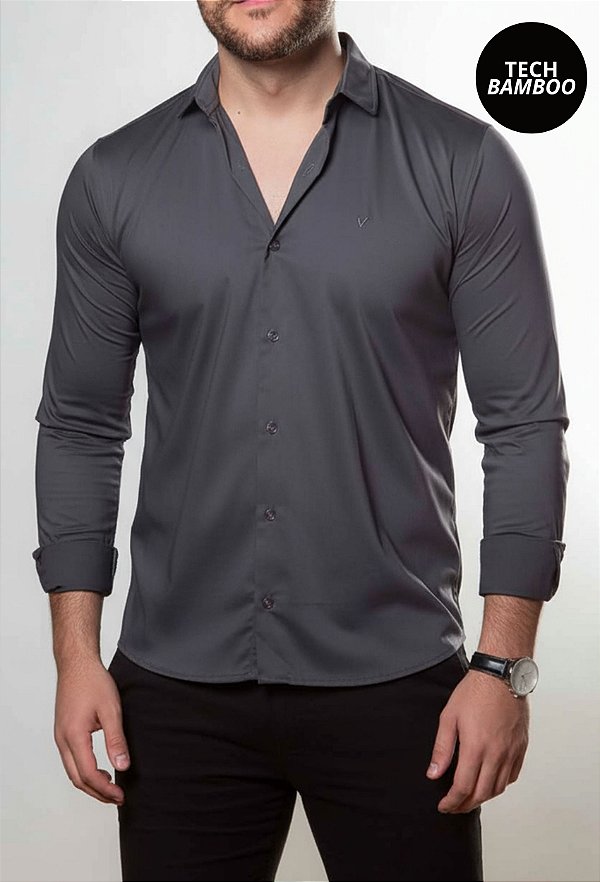 Camisa Tech Bamboo Cinza Vidic