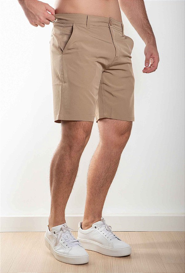 Short Tech Alfaiataria Caqui Vidic