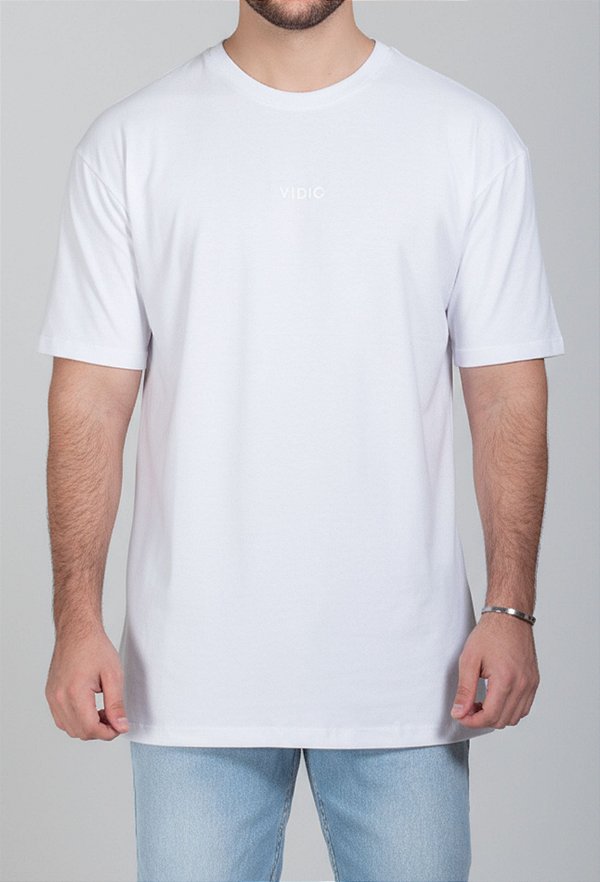 Camiseta Oversized Branca Vidic