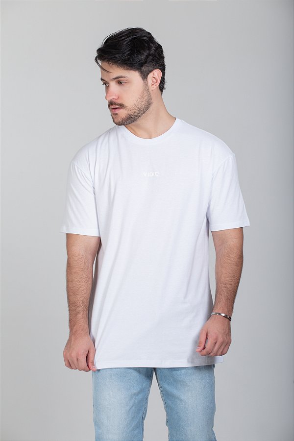 Camiseta Oversized Branca Vidic