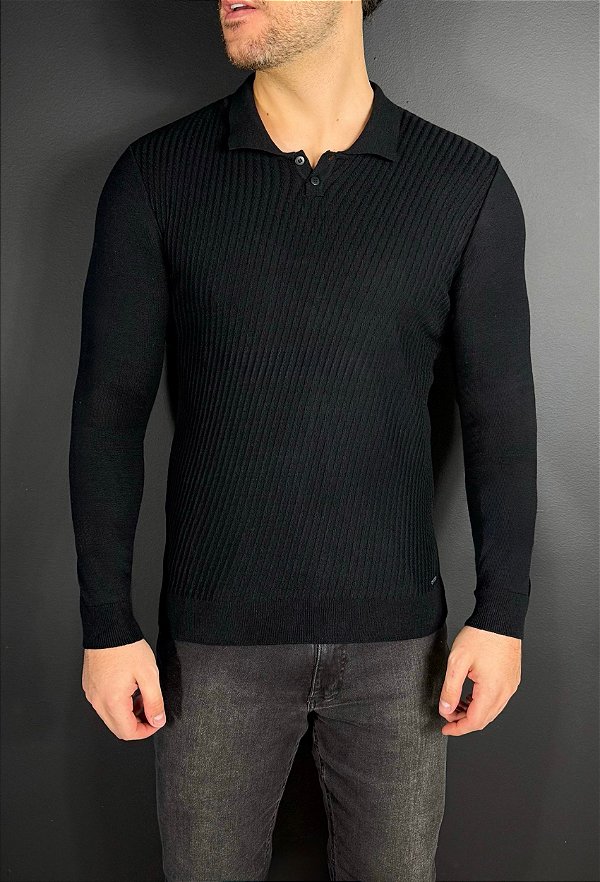 Suéter Polo Coliseo Preto Vidic