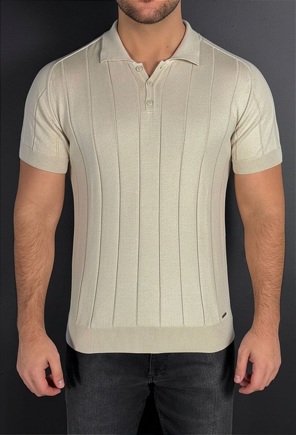 Polo Tricot Marselha Bege Vidic