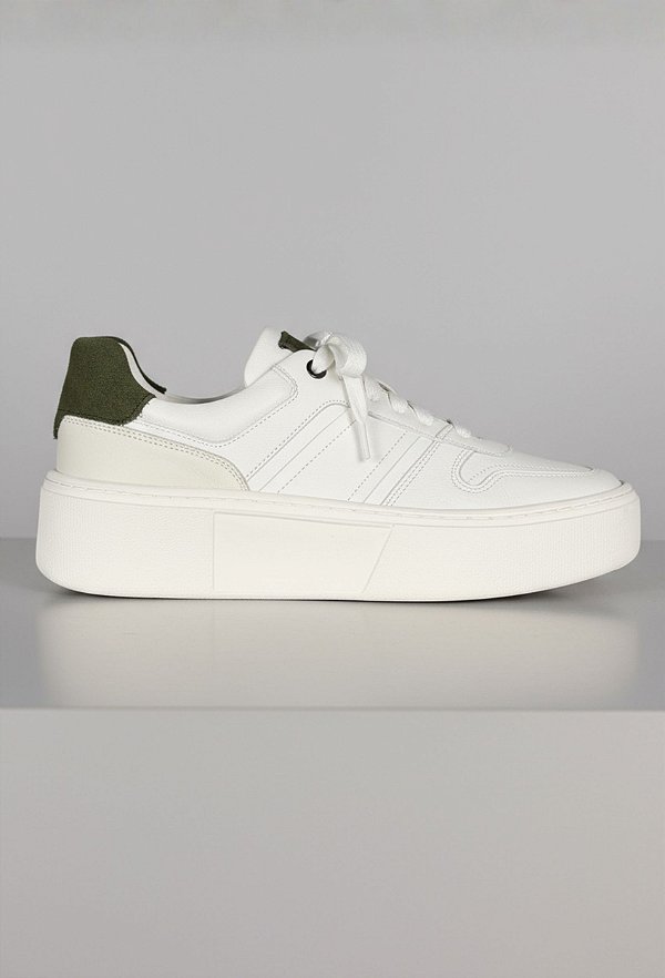 Tênis Sneaker Vidic Jett Branco e Verde