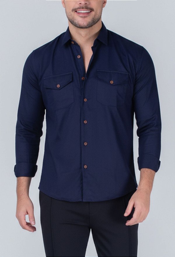 Camisa de Sarja Marinho Vidic